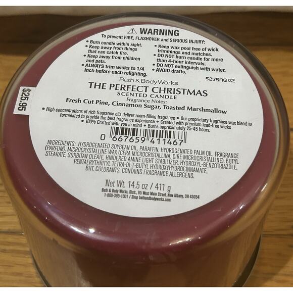 New Bath & Body Works The Perfect Christmas 14.5 oz Candle - Picture 7 of 7